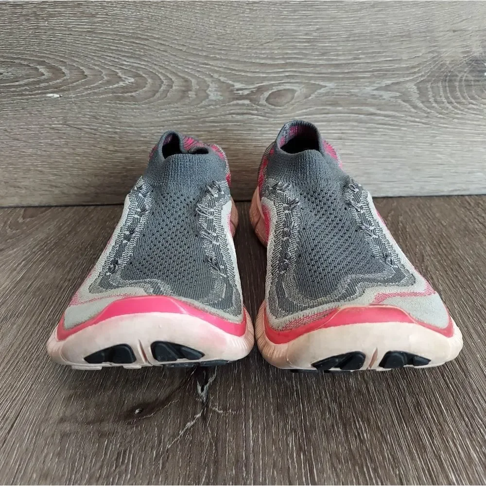Nike Free Flyknit 5 Running Shoes, Grey Pink Foil 9.5